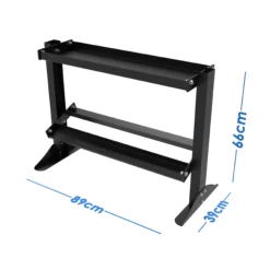 Alternative view of 010Fitness 2 Tier Kettlebell Dumbbell Weight Rack Storage Stand