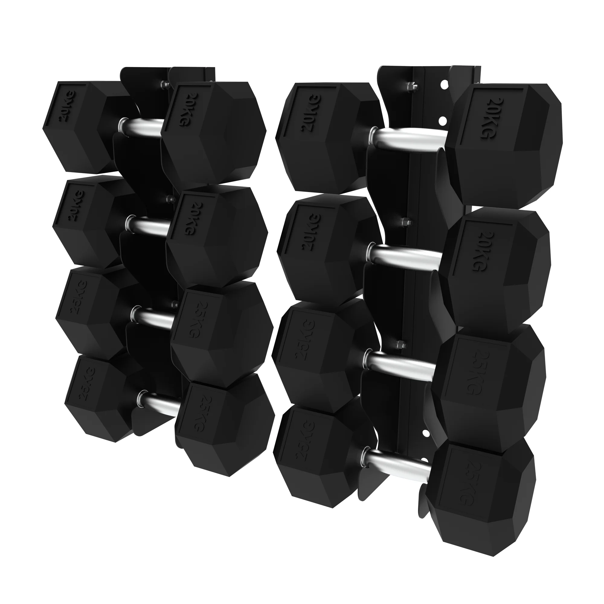 010Fitness 8-Tier Commercial Wall-Mount Dumbbell Rack – Space-Saving Weight Storage Commercial Gyms - Image 4